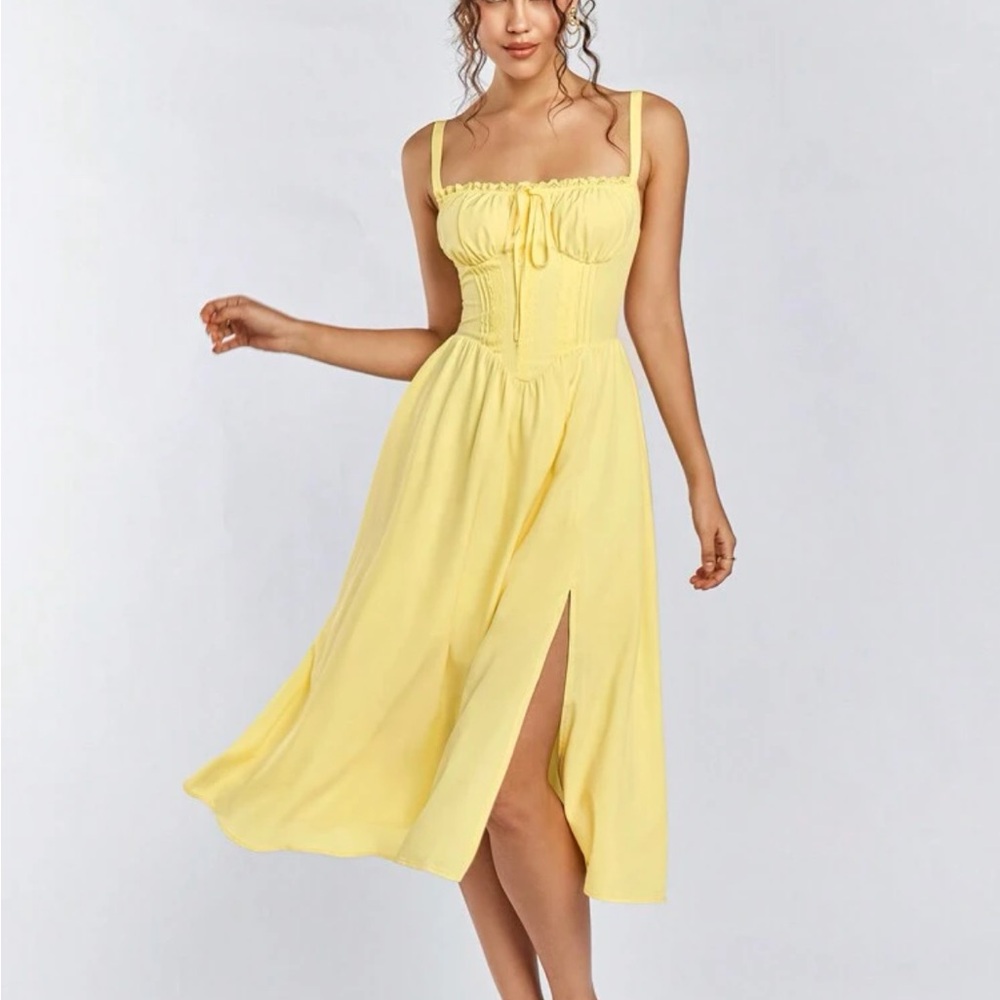 NWT- PARTHEA Tie Front Lace Spliced
Ruched Bodycon Dress Sun Dresses